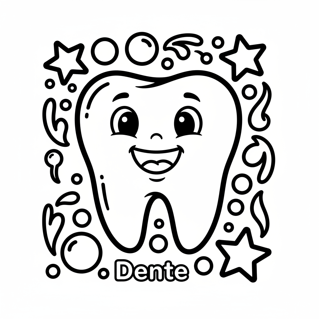 Desenho de Dentes para imprimir