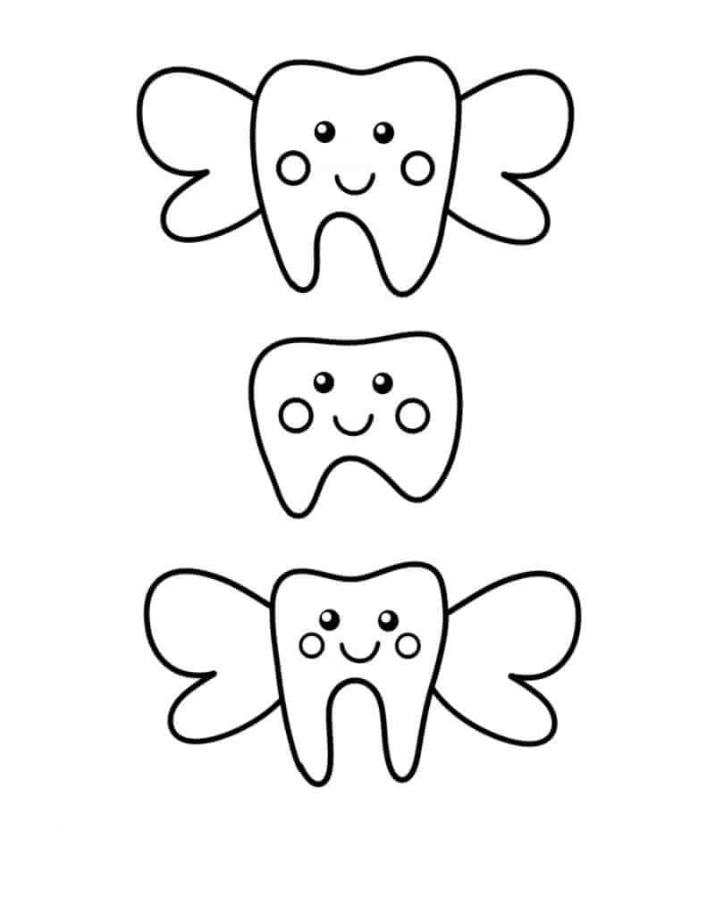 Desenho de Dentes para imprimir