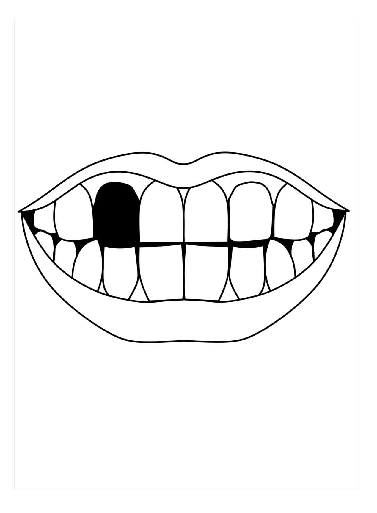 Desenho de Dentes para imprimir