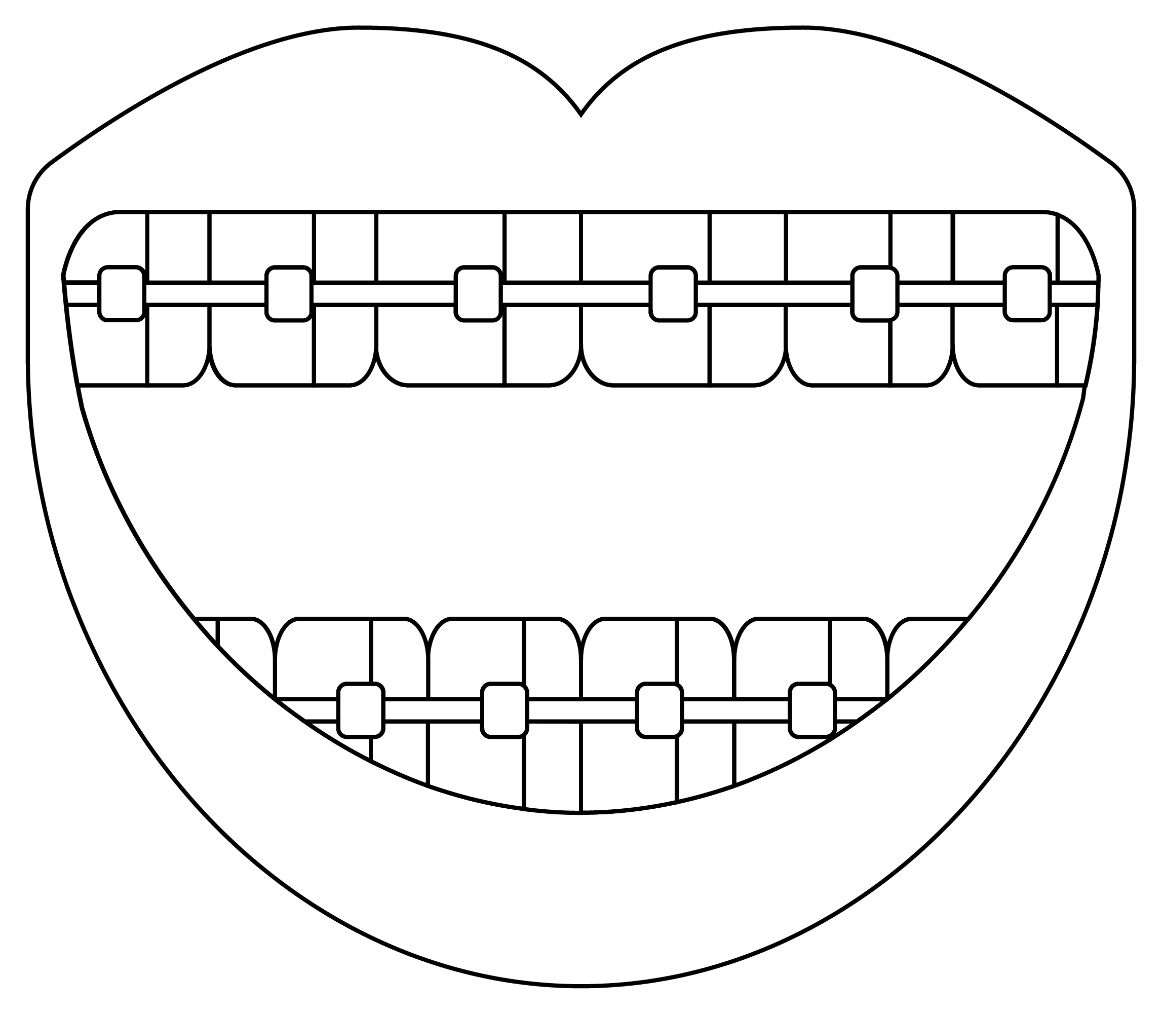 Desenho de Dentes para imprimir