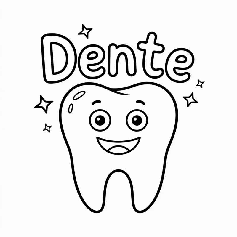 Desenho de Dentes para imprimir