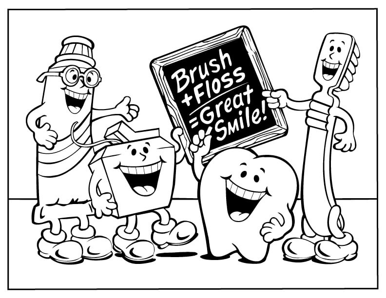 Desenho de Dentes para imprimir