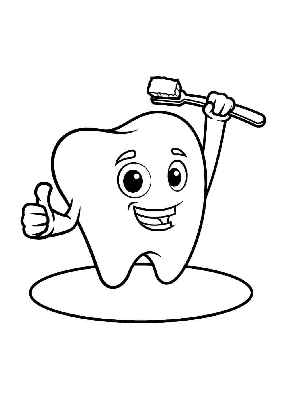 Desenho de Dentes para imprimir