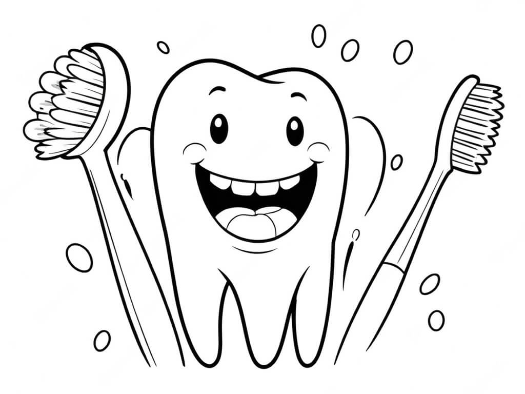 Desenho de Dentes para imprimir