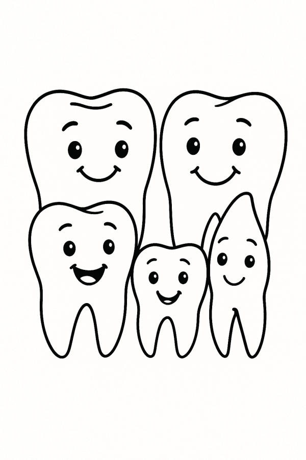 Desenho de Dentes para imprimir