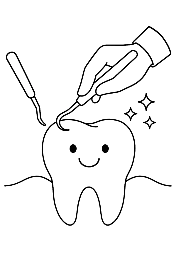 Desenho de Dentes para imprimir