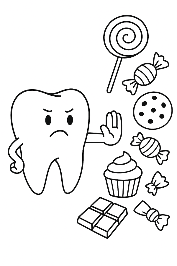 Desenho de Dentes para imprimir