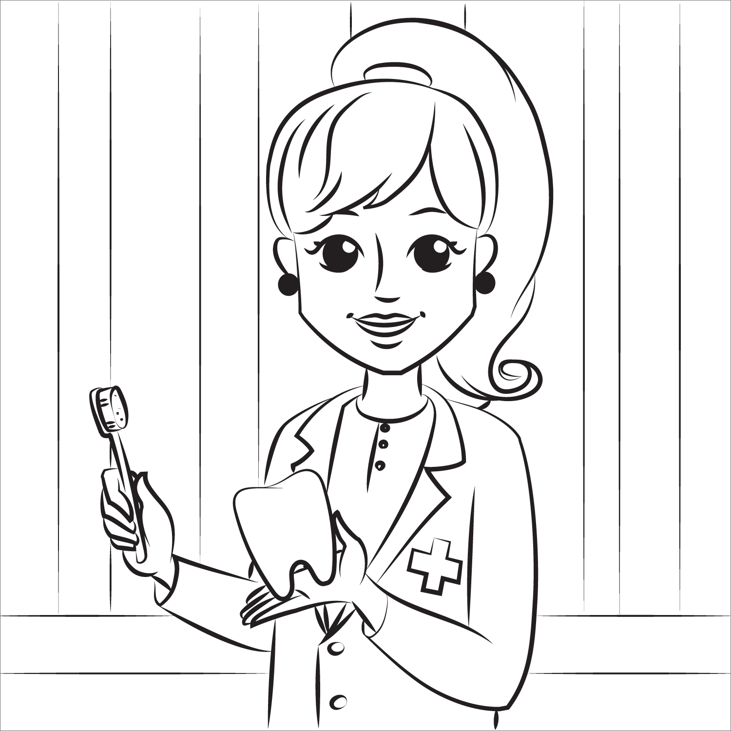 Desenho de Dentes para imprimir