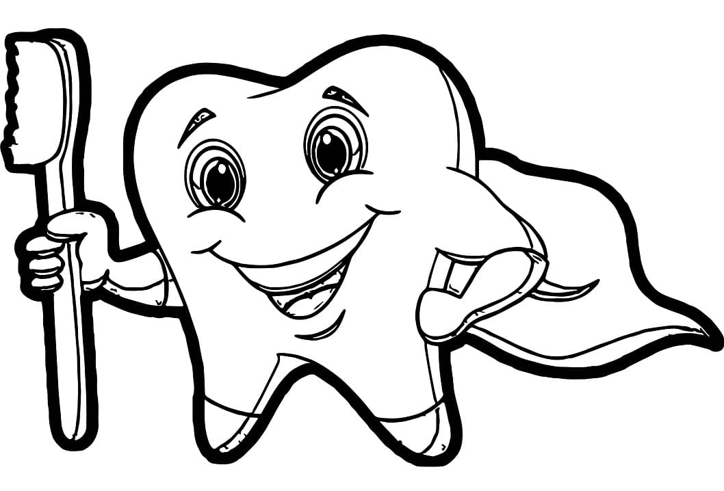Desenho de Dentes para imprimir