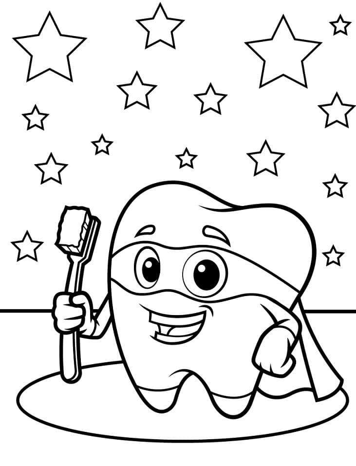 Desenho de Dentes para imprimir