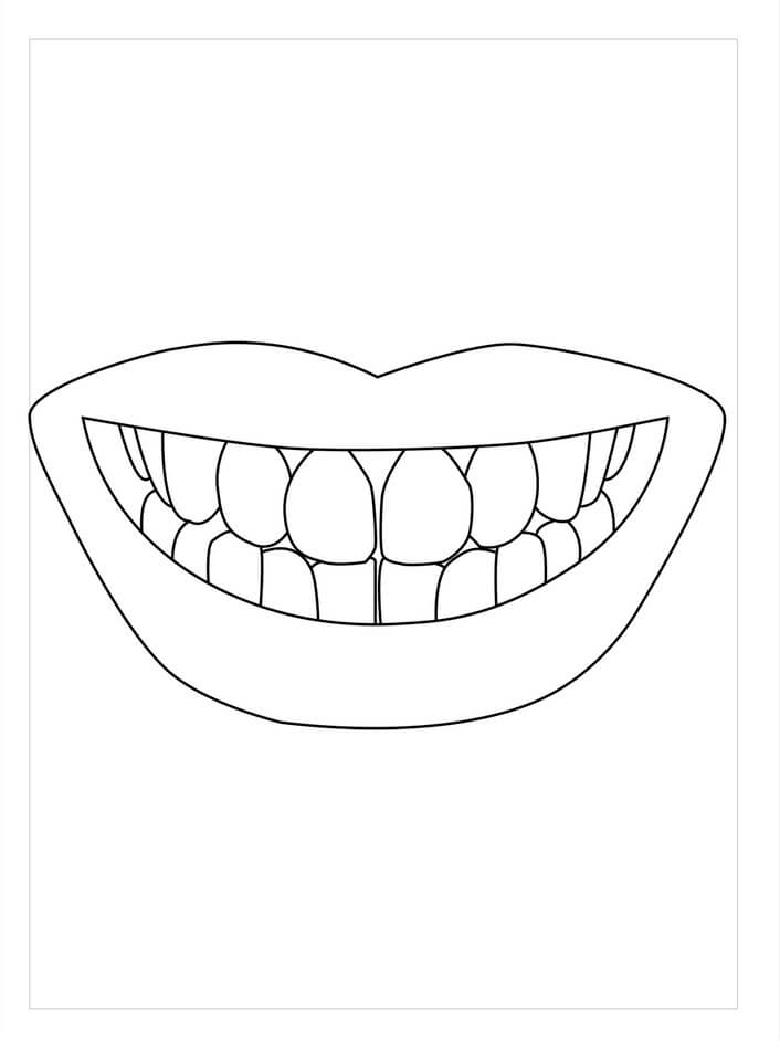 Desenho de Dentes para imprimir