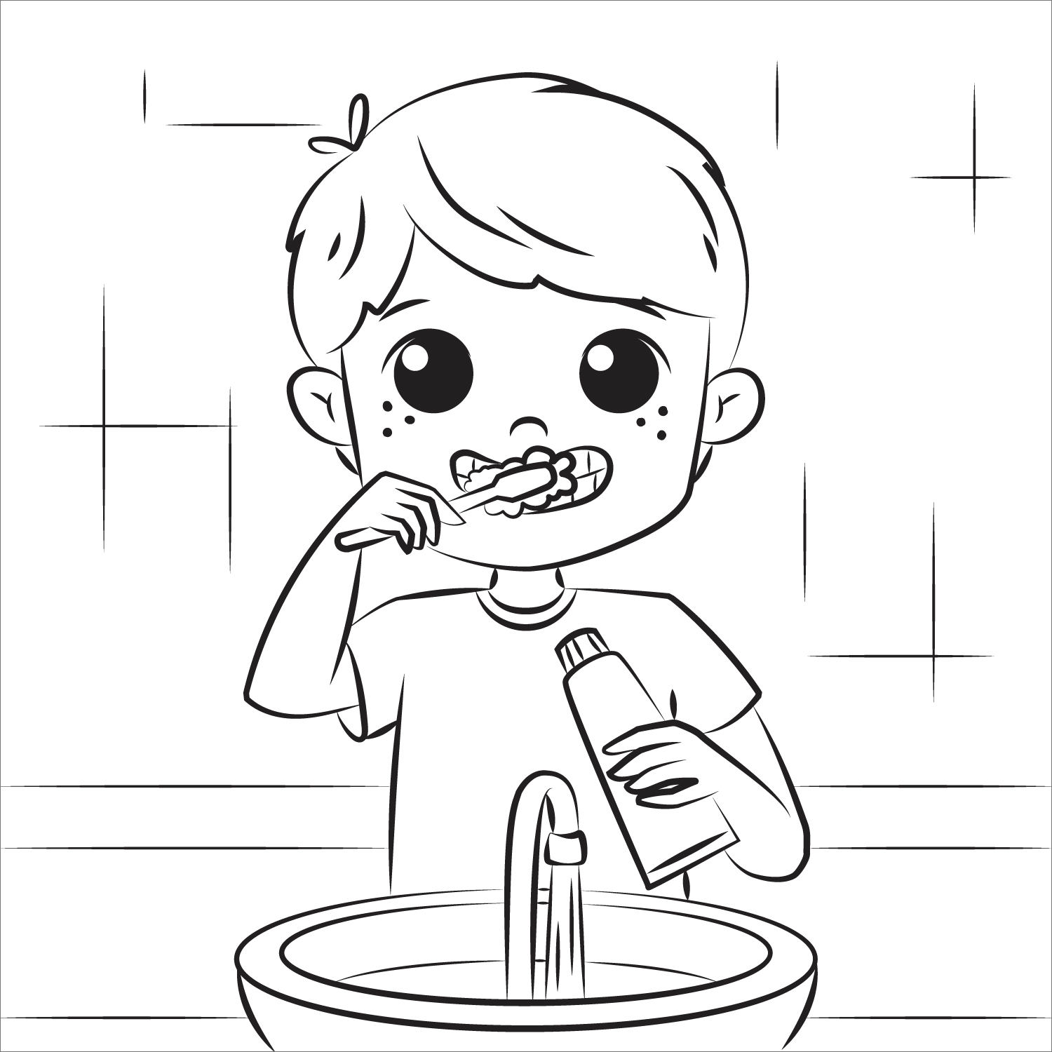 Desenho de Dentes para imprimir