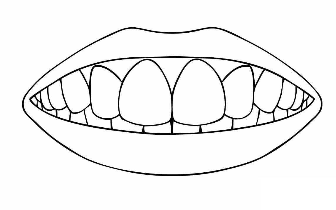 Desenho de Dentes para imprimir
