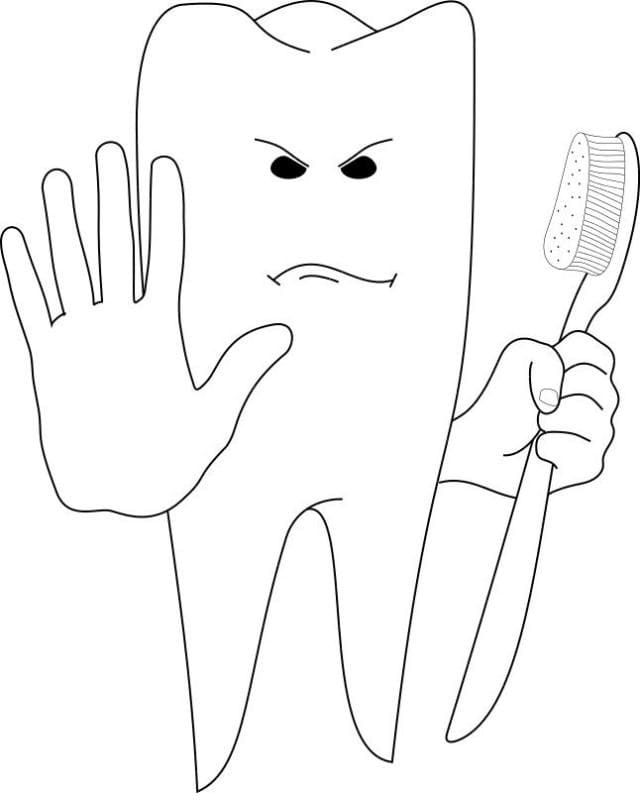 Desenho de Dentes para imprimir
