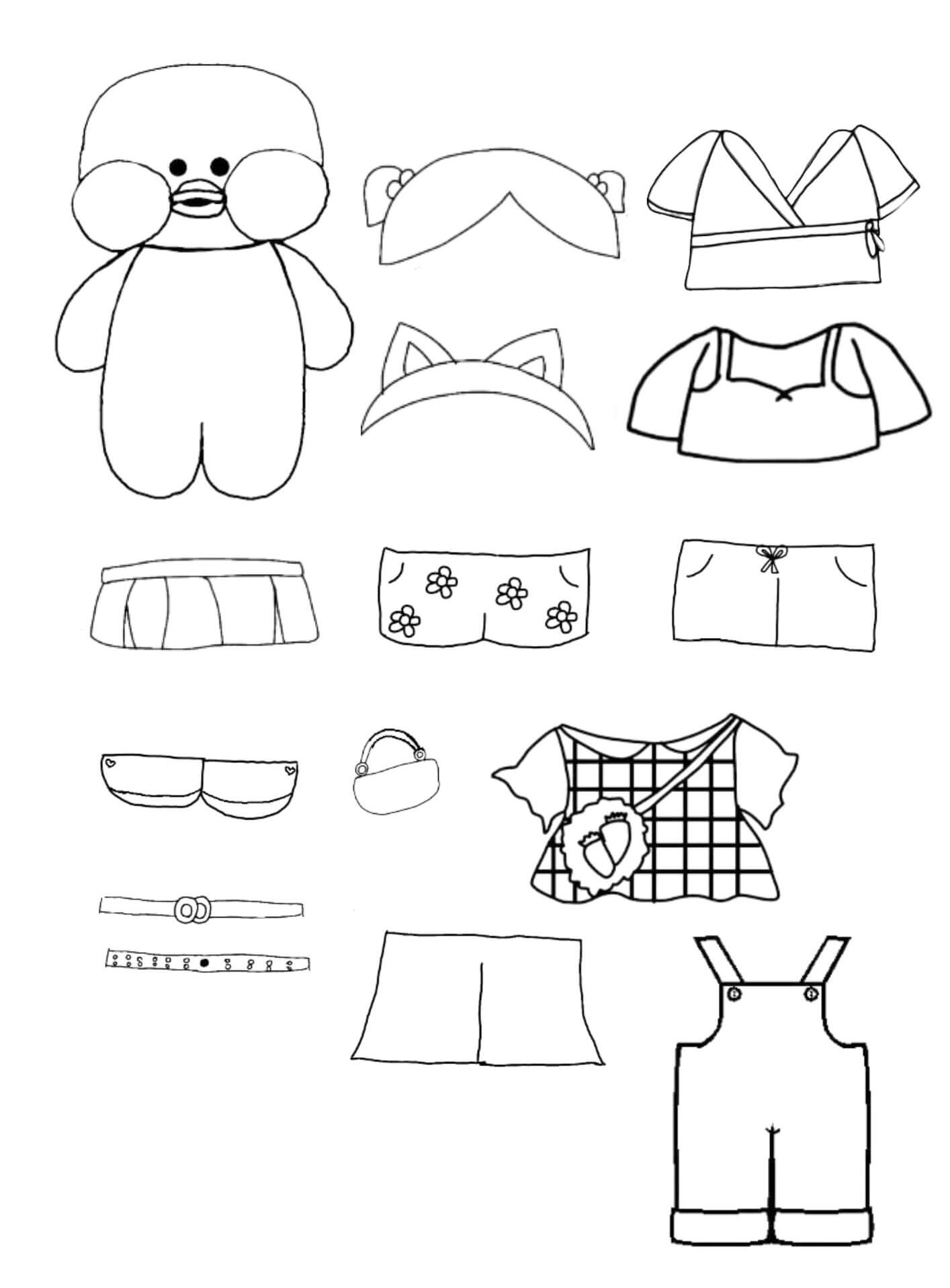Desenho de Paper Duck para imprimir