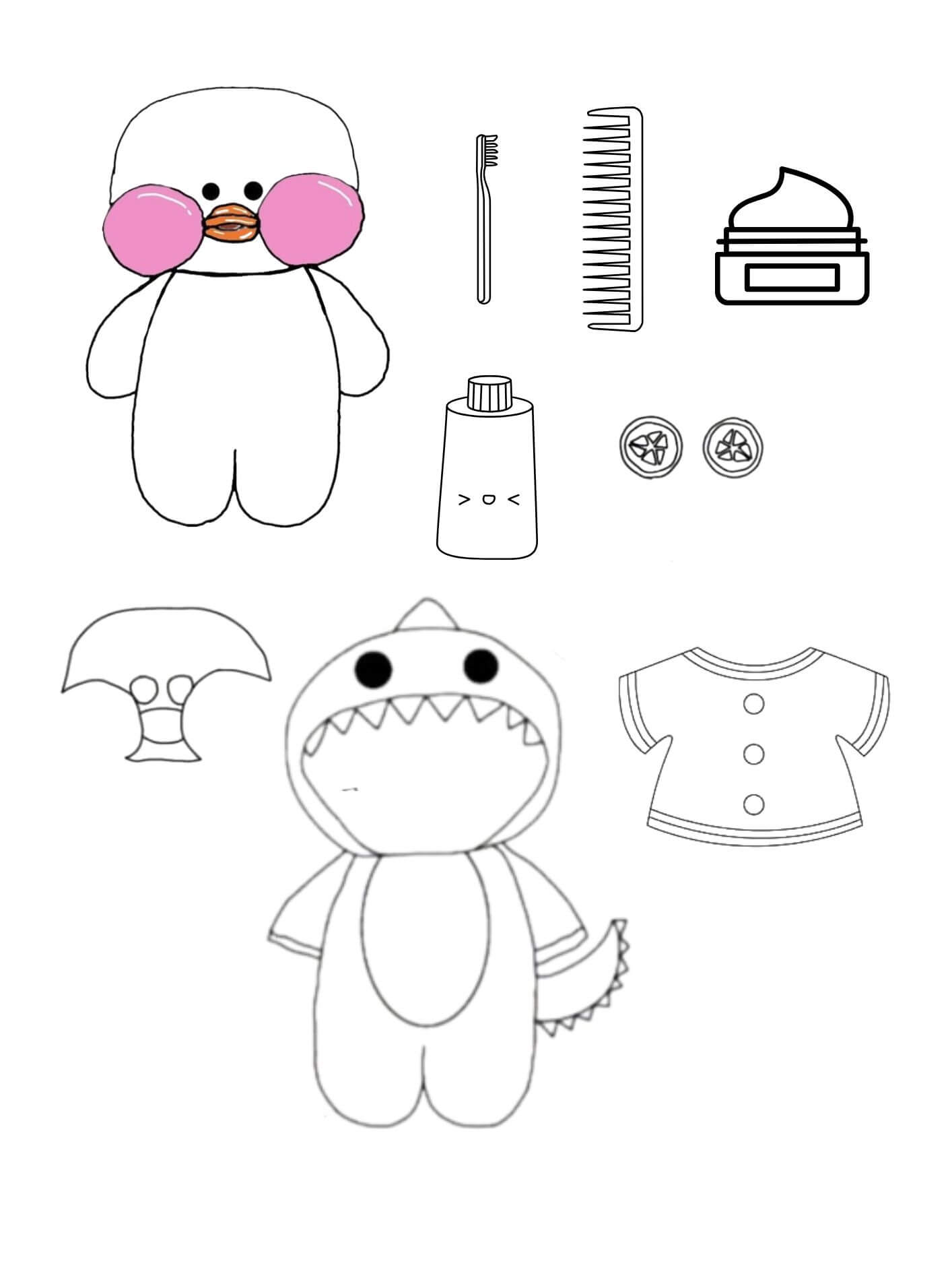 Desenho de Paper Duck para imprimir