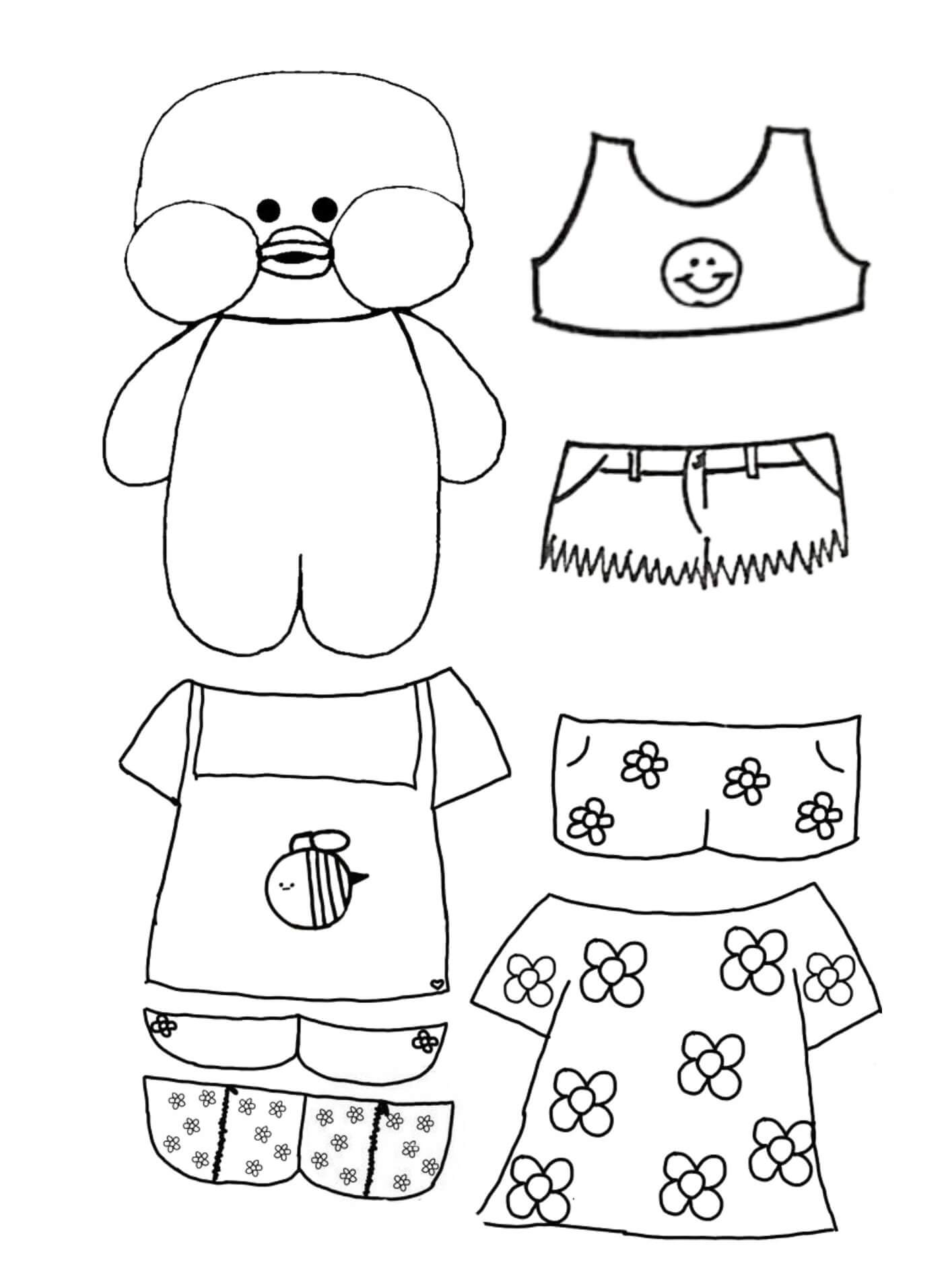 Desenho de Paper Duck para imprimir