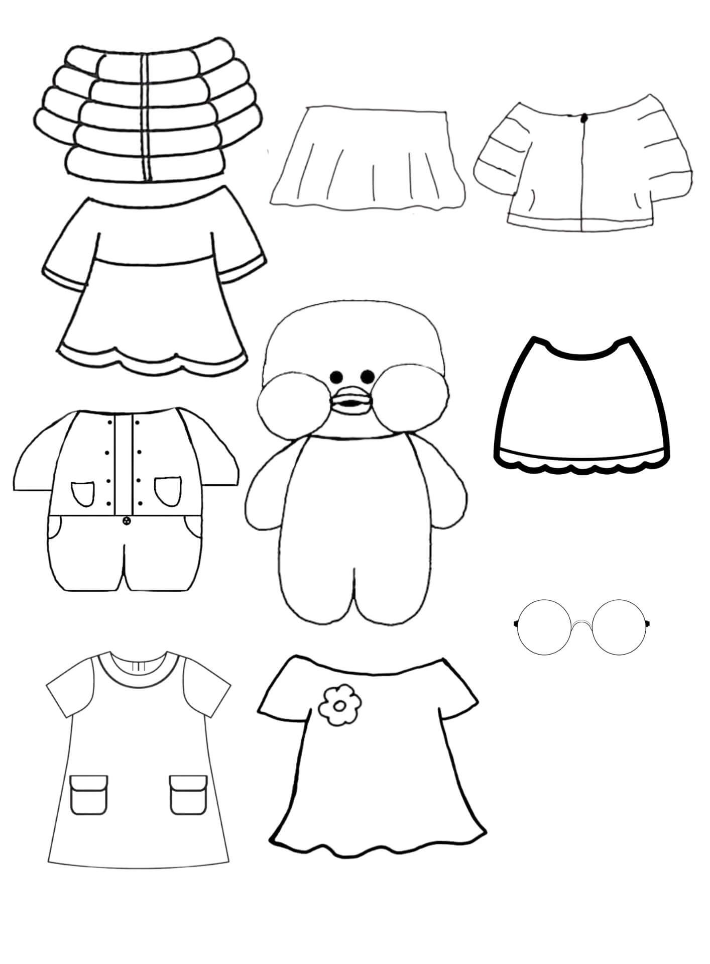 Desenho de Paper Duck para imprimir