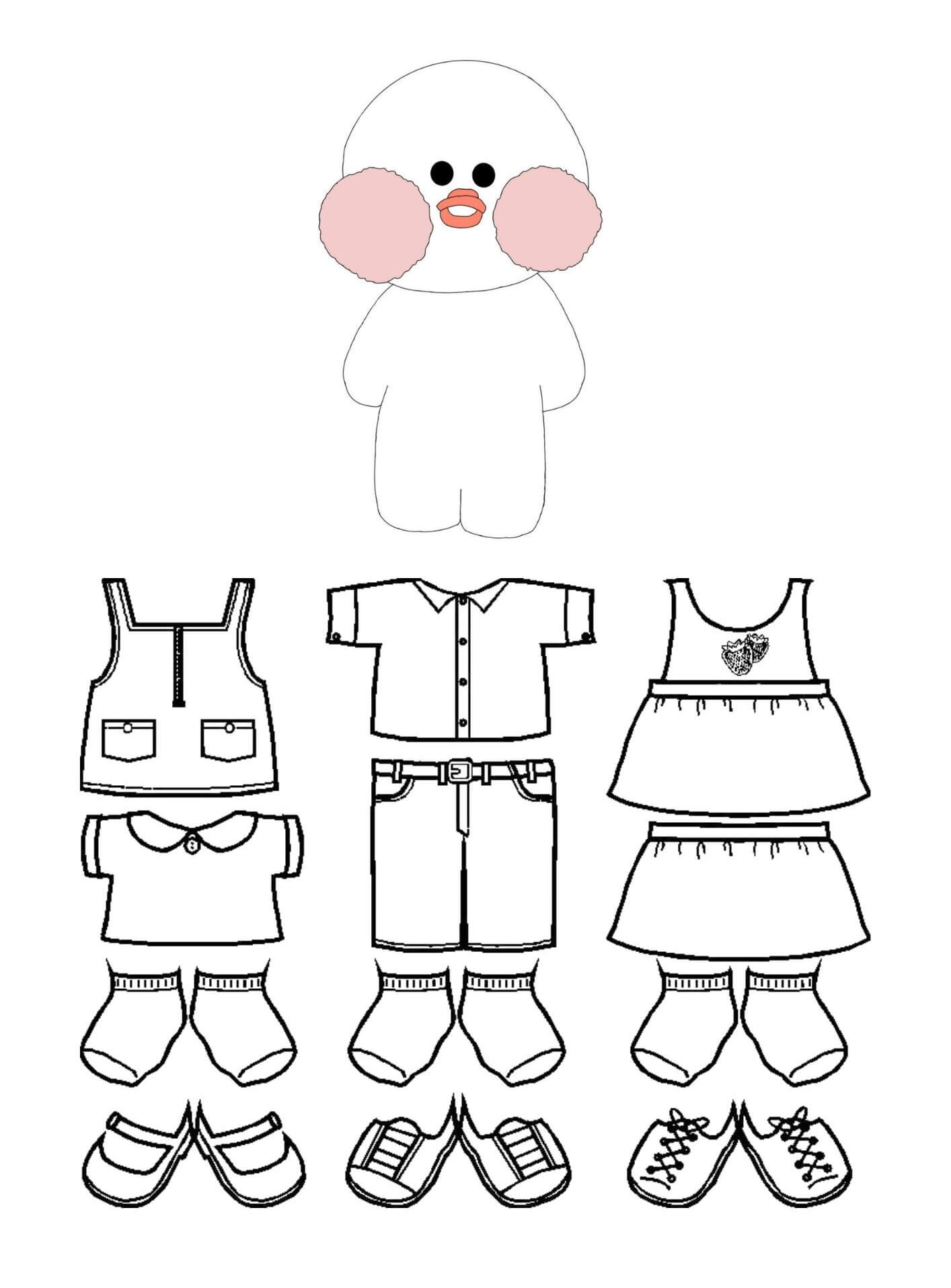 Desenho de Paper Duck para imprimir
