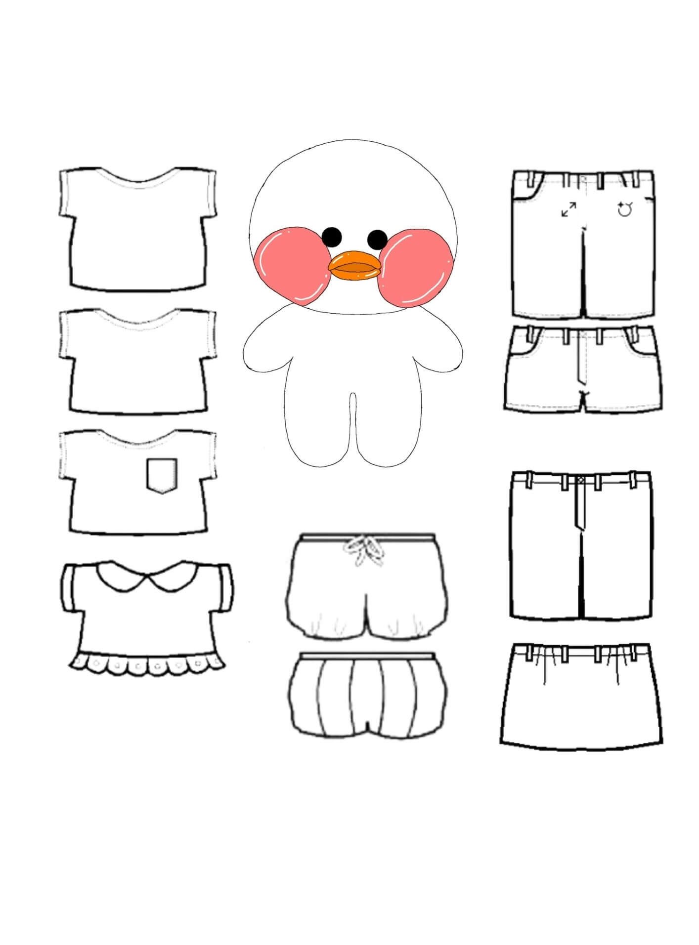 Desenho de Paper Duck para imprimir