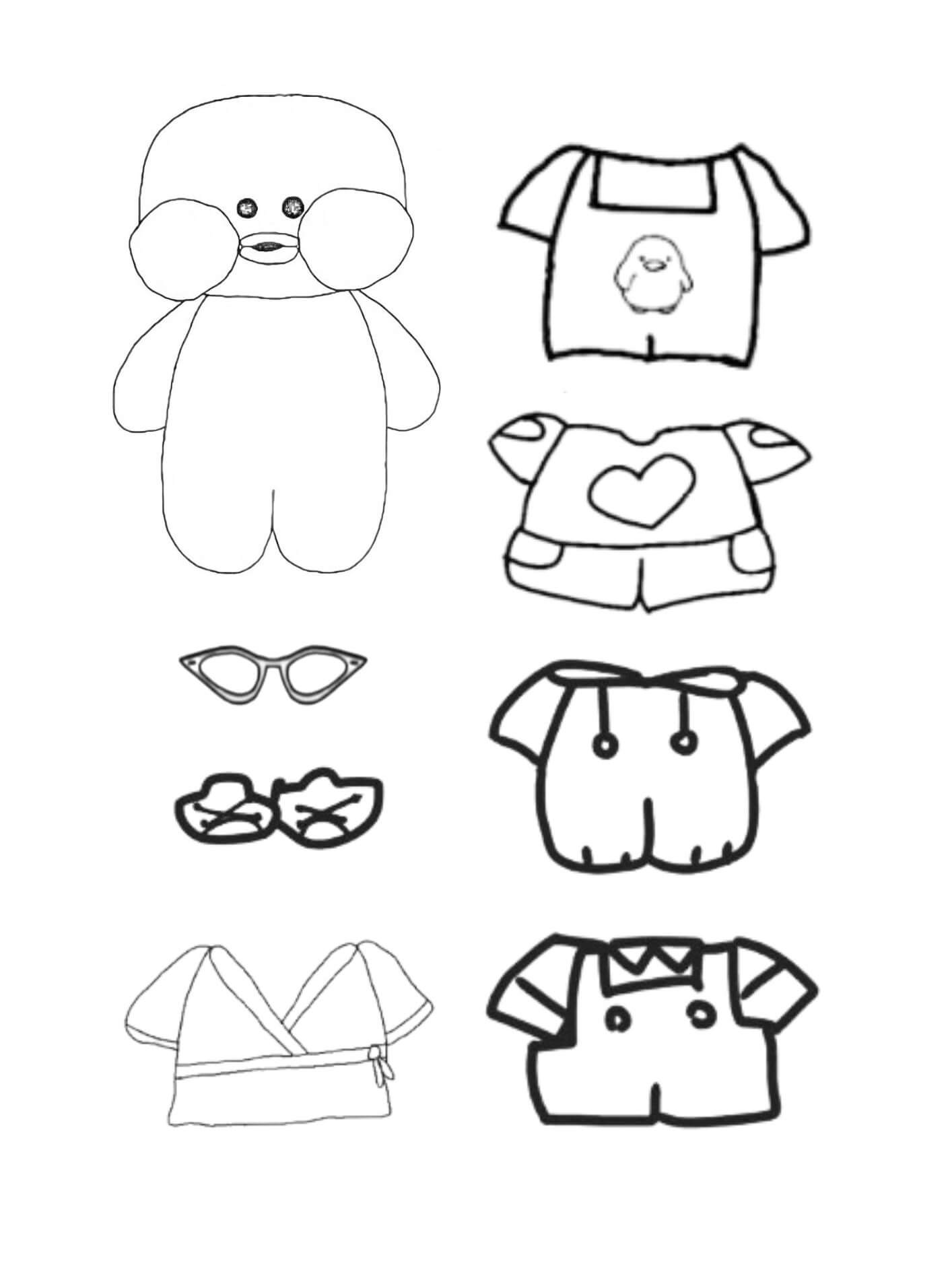 Desenho de Paper Duck para imprimir