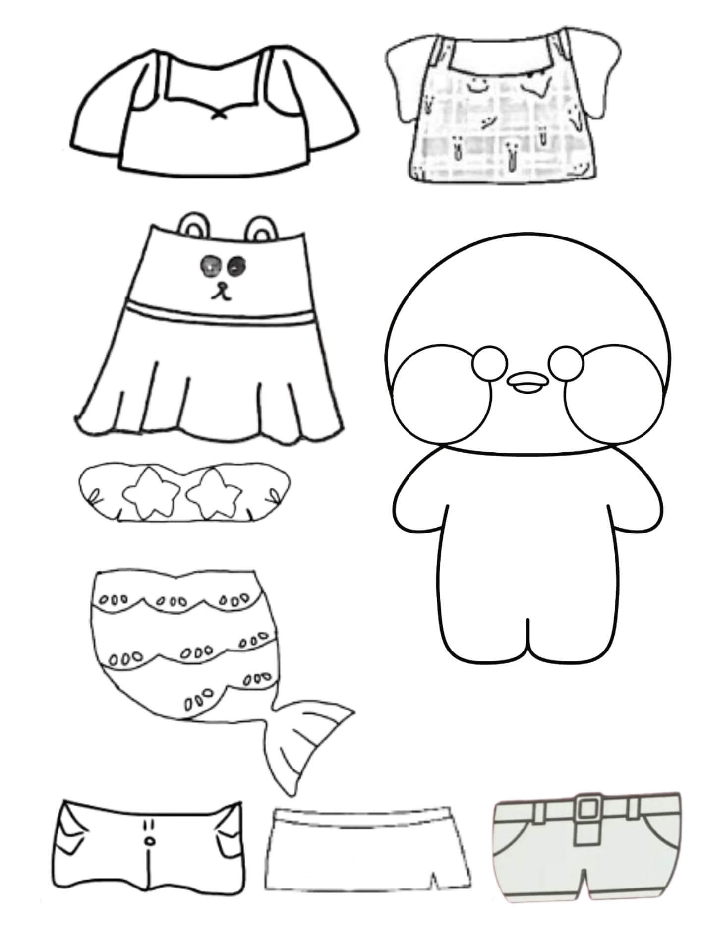 Desenho de Paper Duck para imprimir