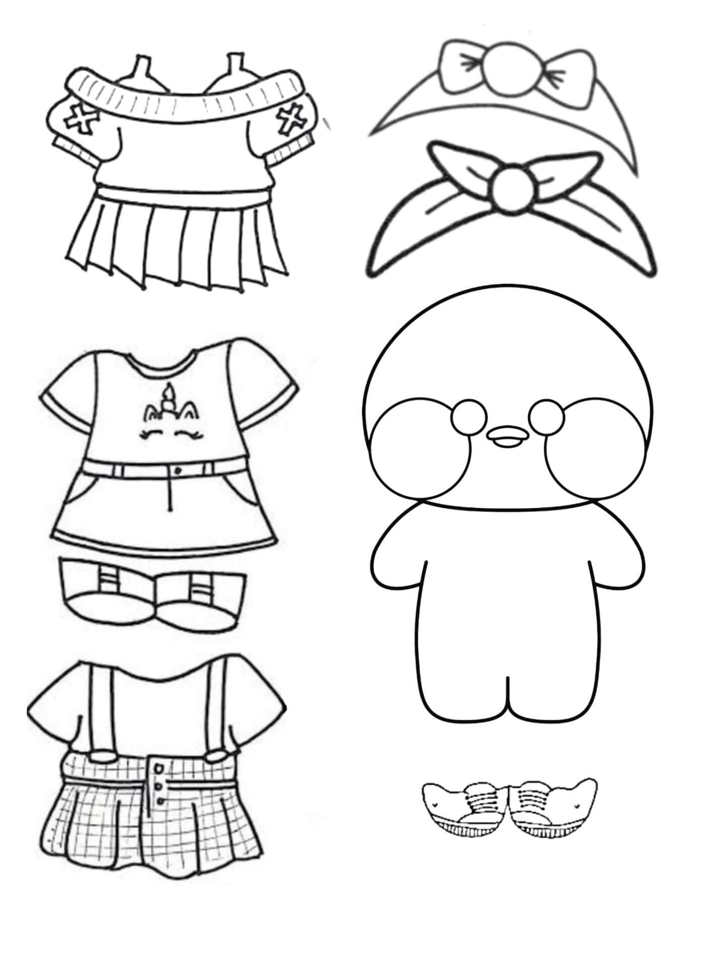 Desenho de Paper Duck para imprimir