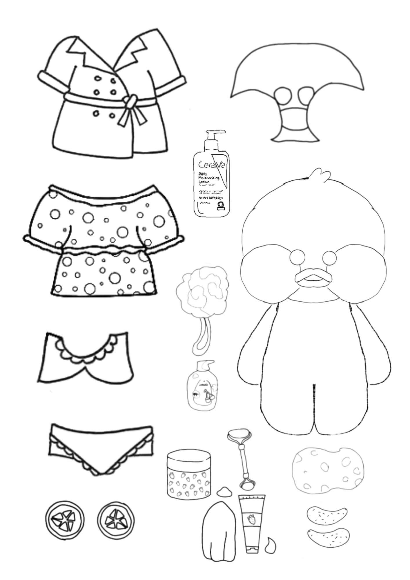 Desenho de Paper Duck para imprimir