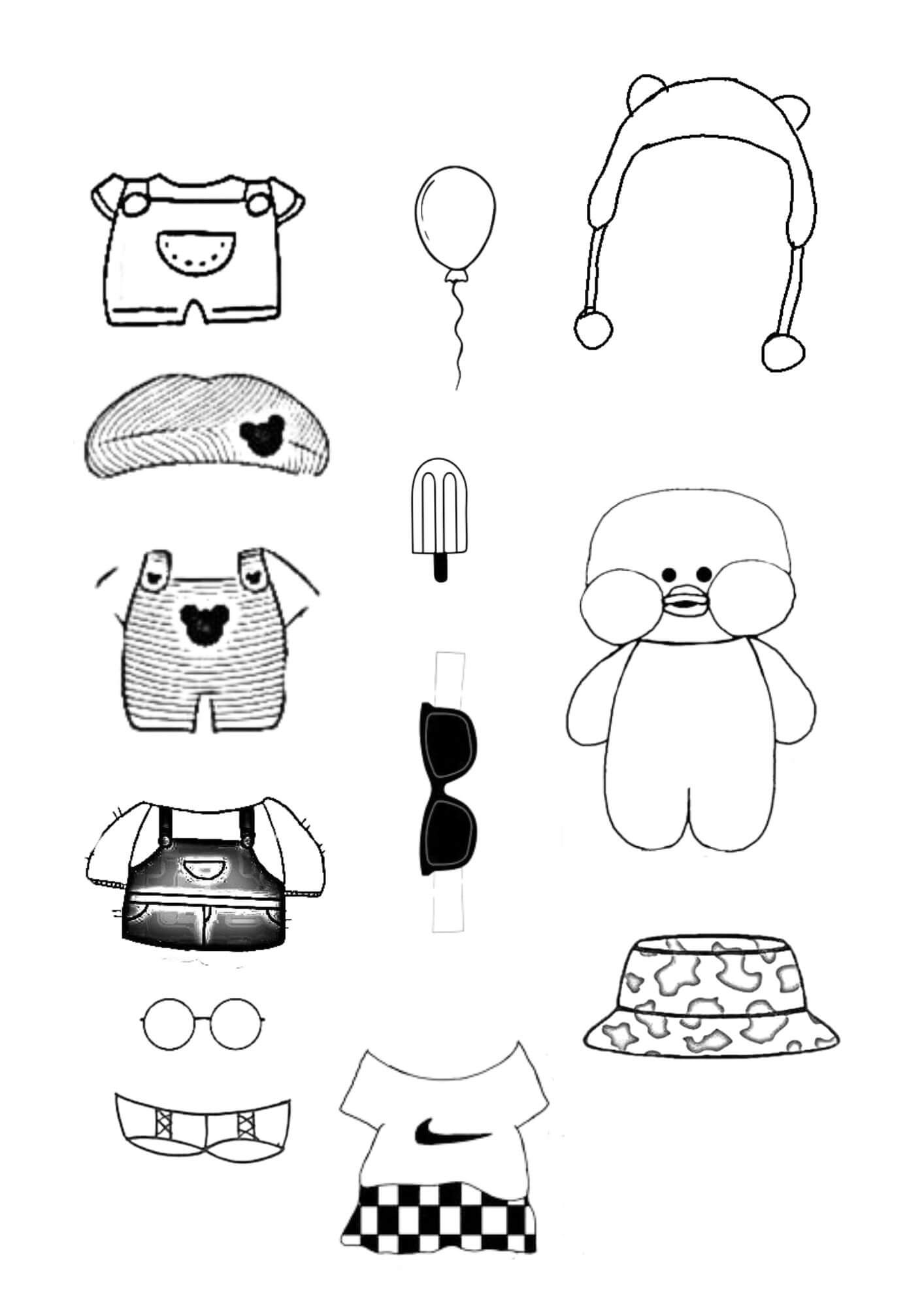 Desenho de Paper Duck para imprimir