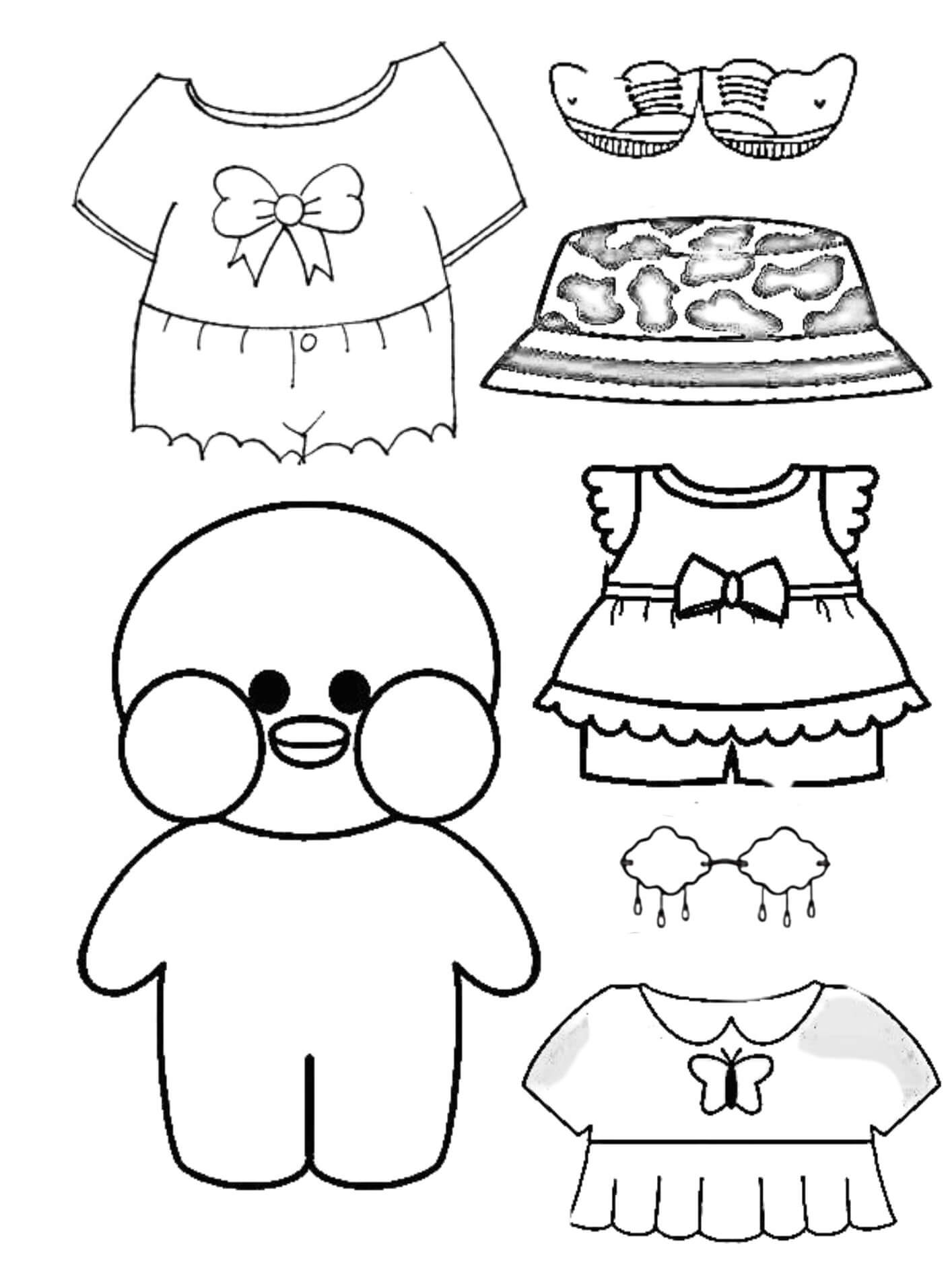 Desenho de Paper Duck para imprimir