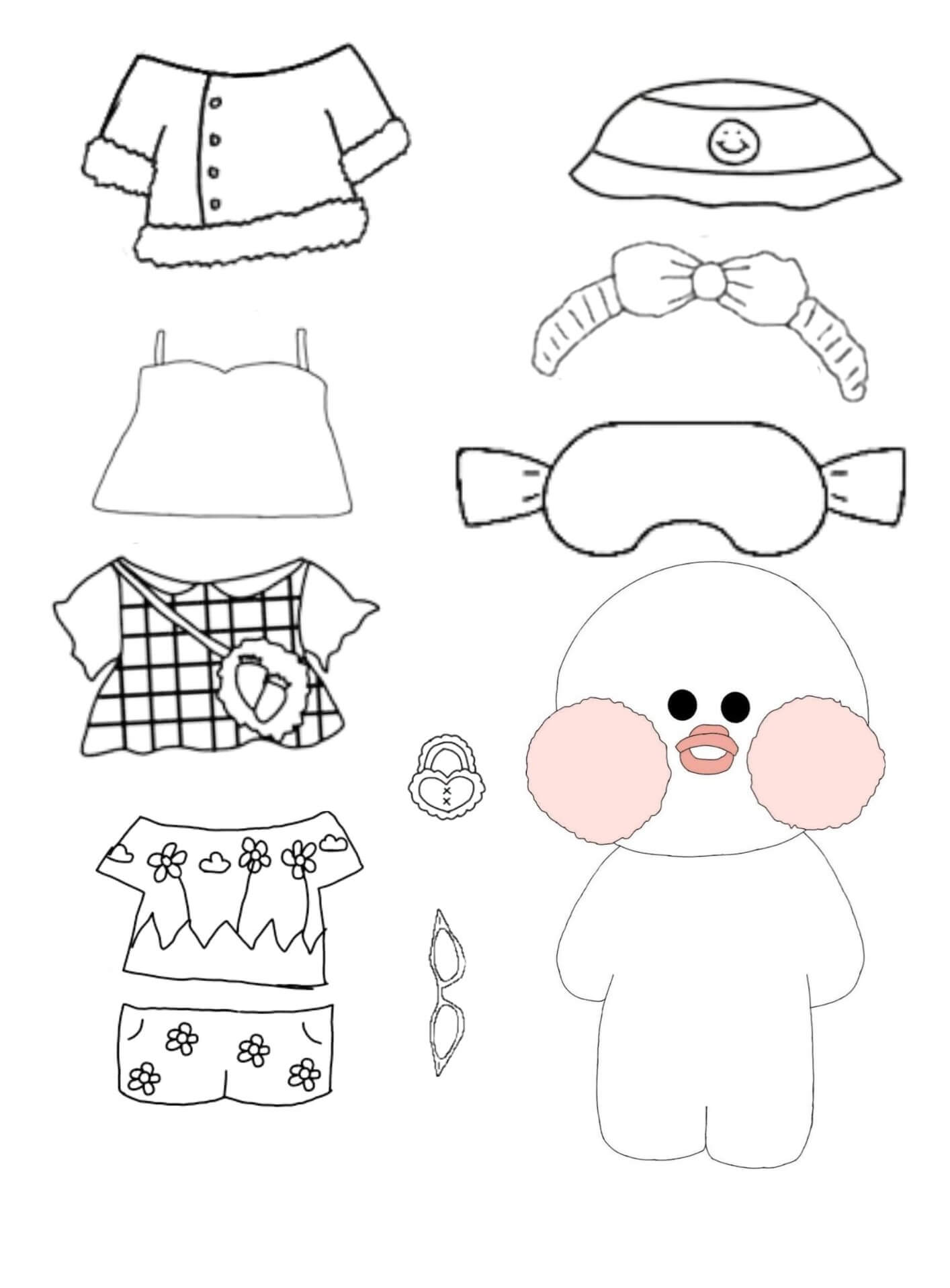 Desenho de Paper Duck para imprimir