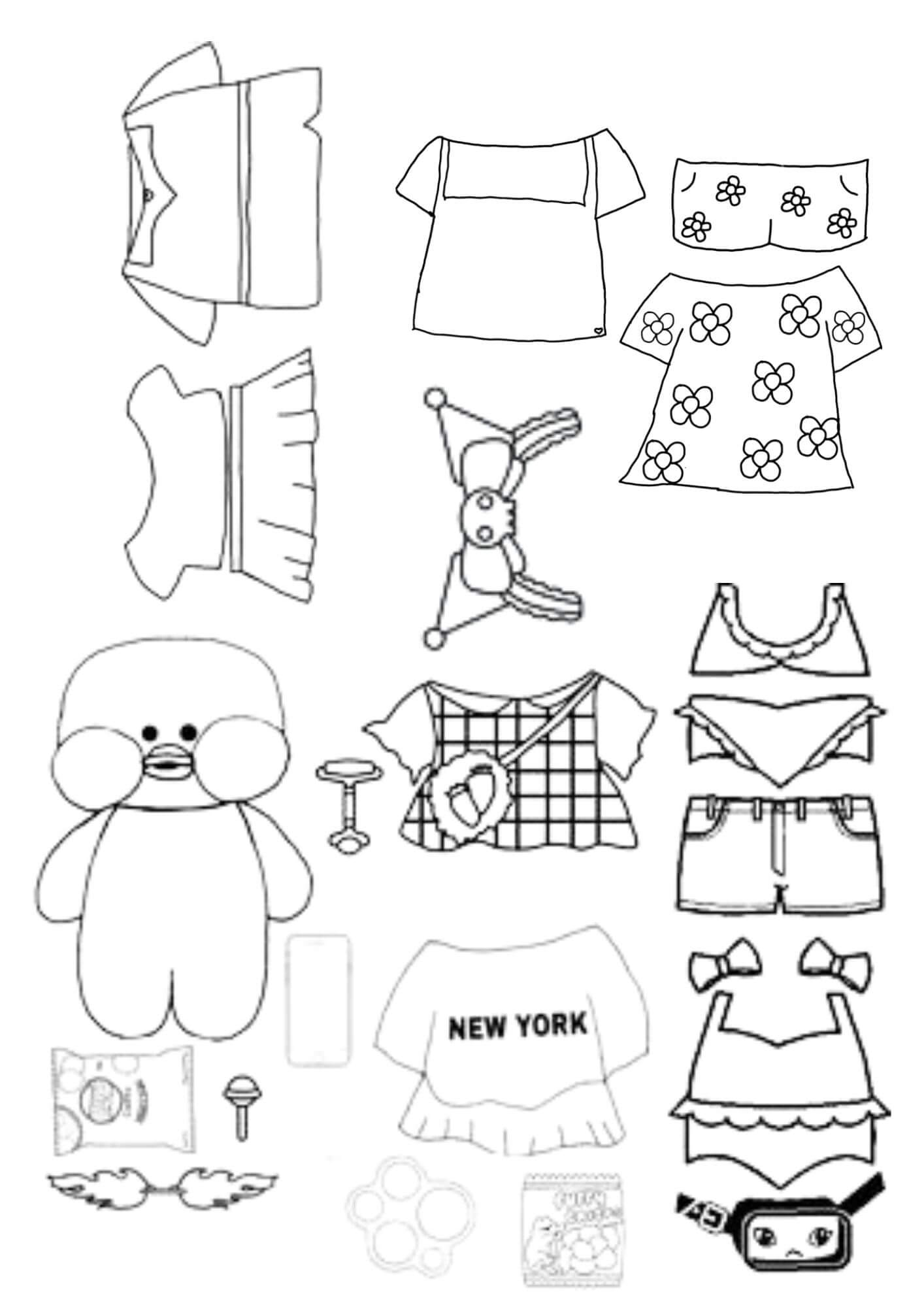 Desenho de Paper Duck para imprimir