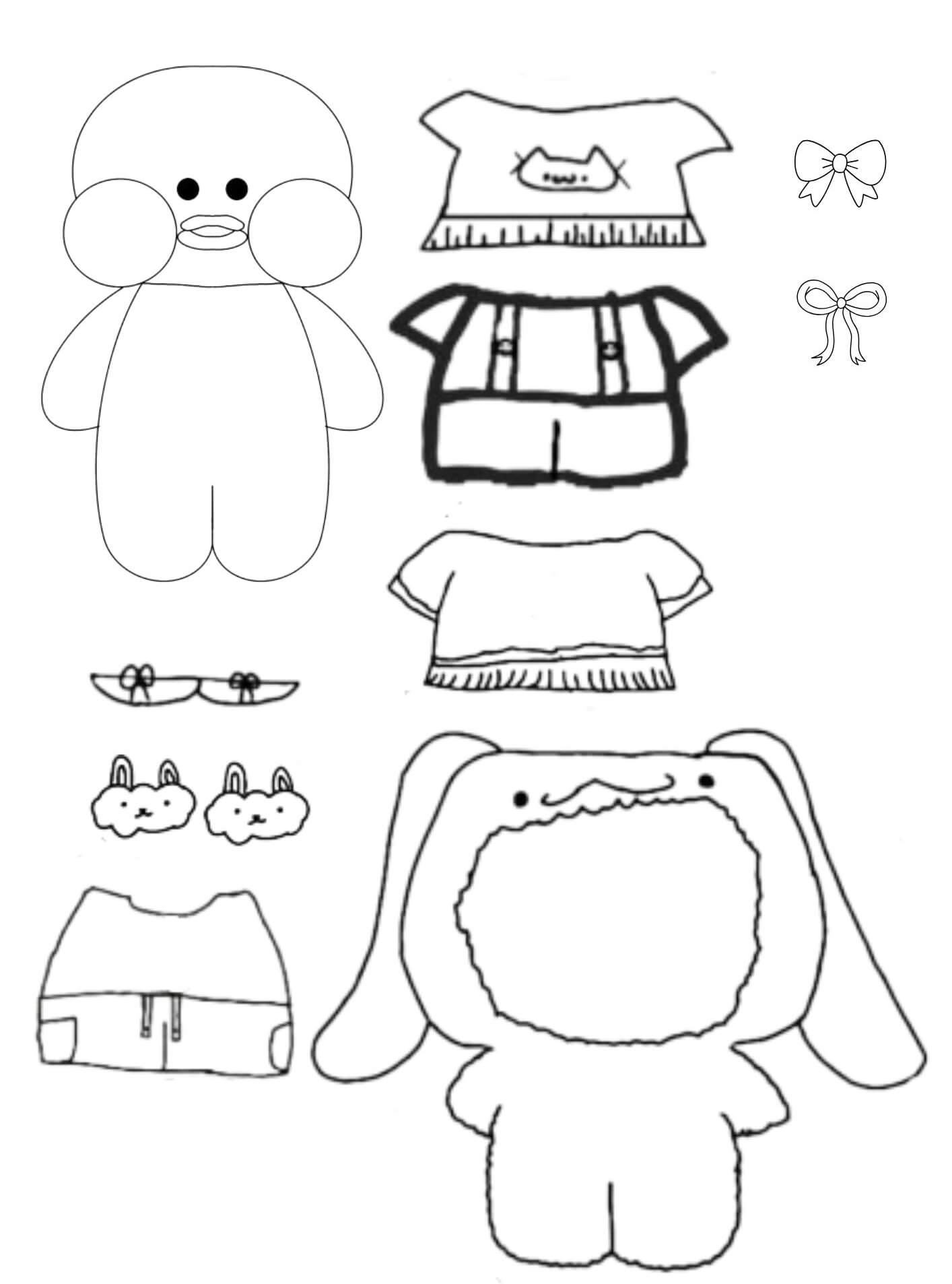 Desenho de Paper Duck para imprimir