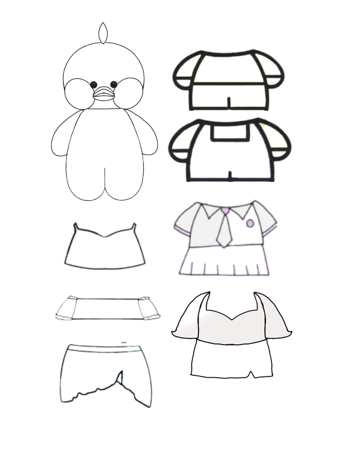Desenho de Paper Duck para imprimir