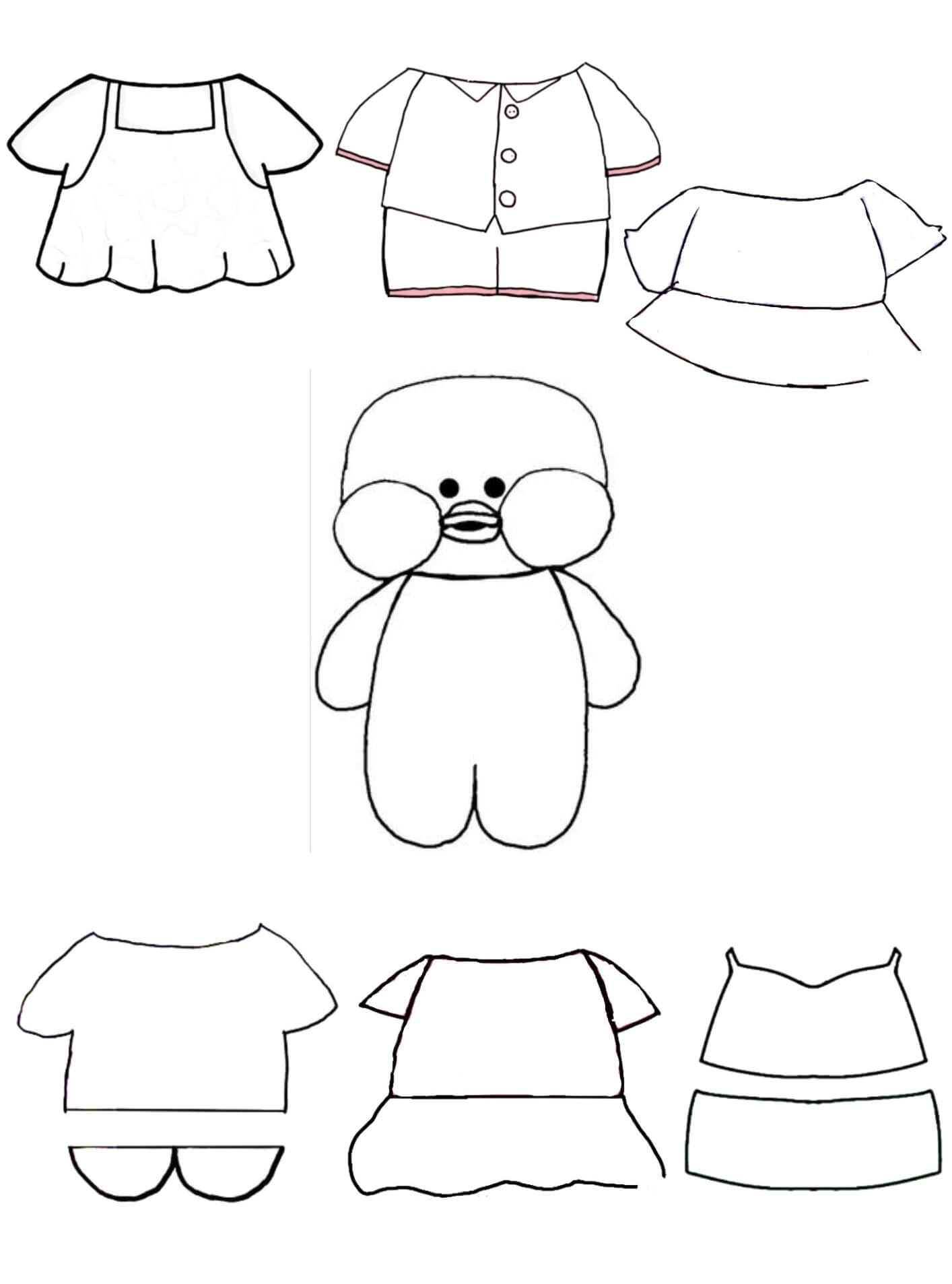 Desenho de Paper Duck para imprimir