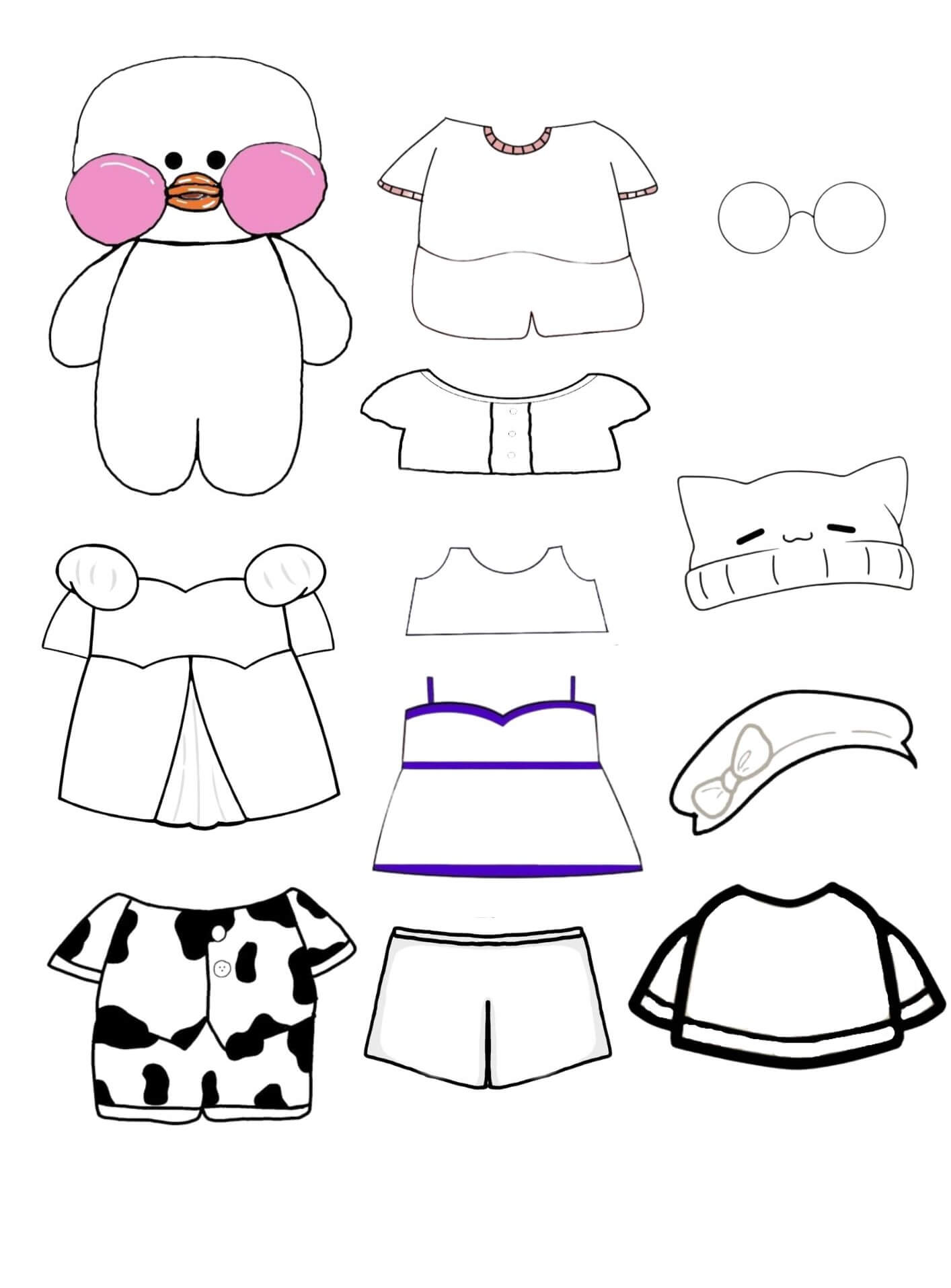 Desenho de Paper Duck para imprimir