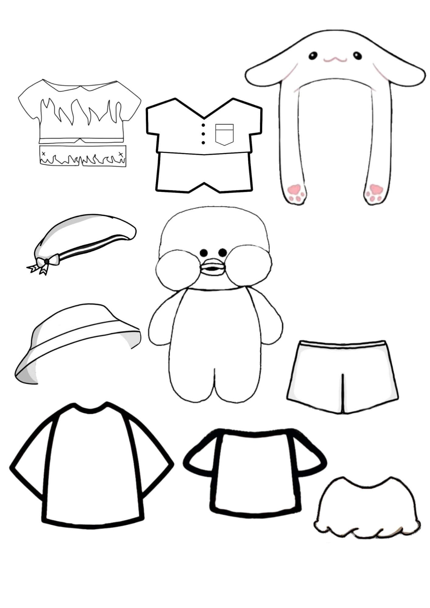 Desenho de Paper Duck para imprimir