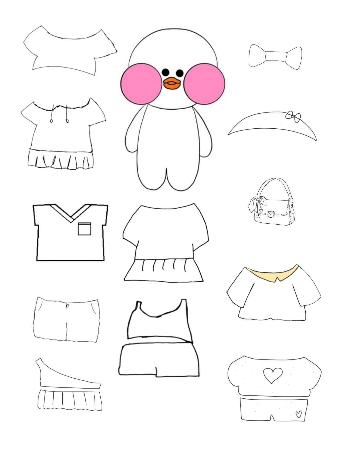 Desenho de Paper Duck para imprimir