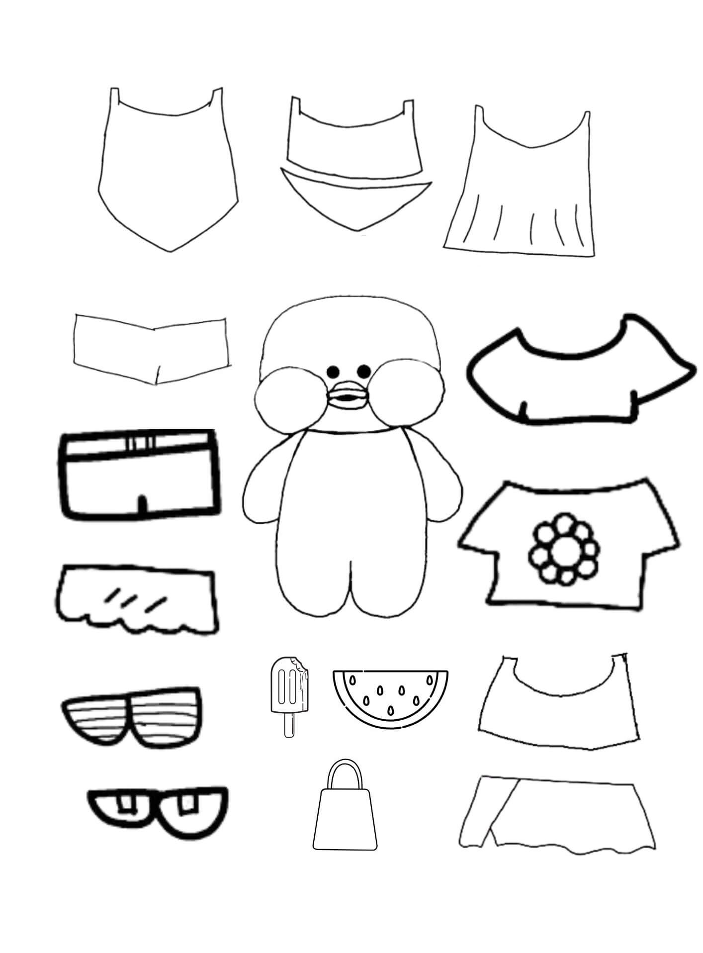 Desenho de Paper Duck para imprimir