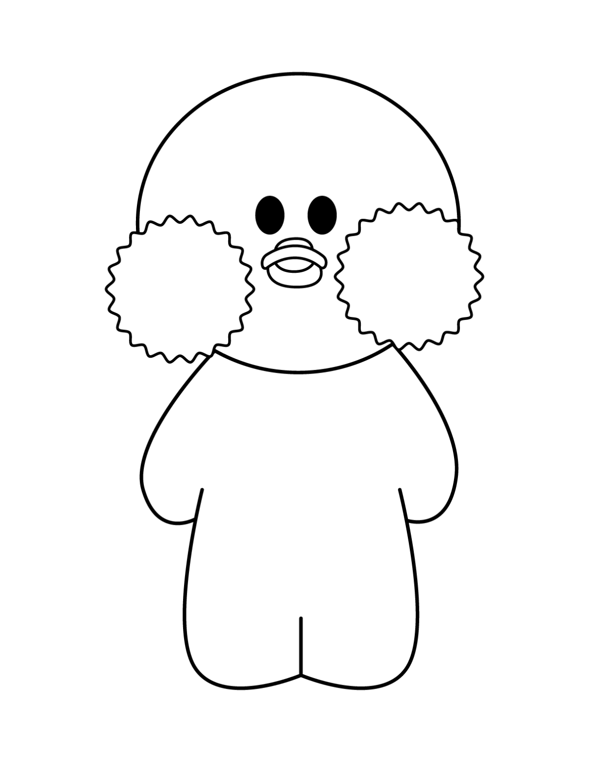 Desenho de Paper Duck para imprimir