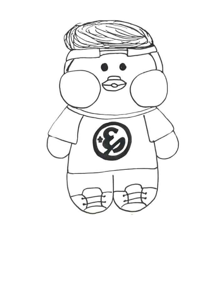 Desenho de Paper Duck para imprimir