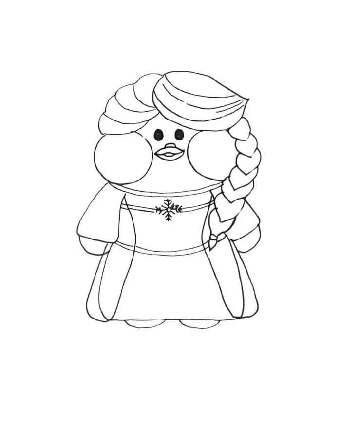 Desenho de Paper Duck para imprimir