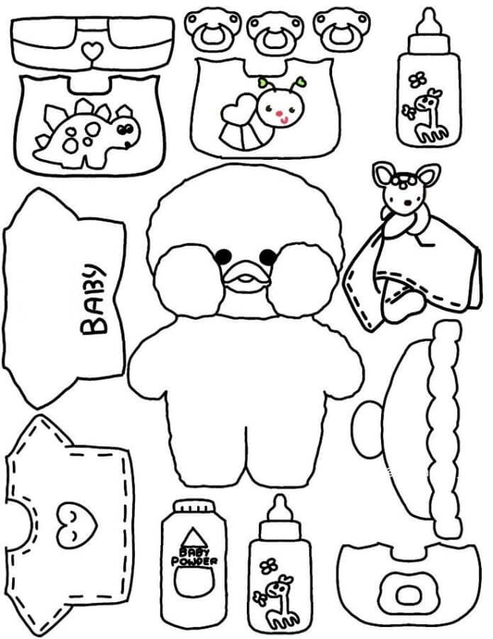 Desenho de Paper Duck para imprimir