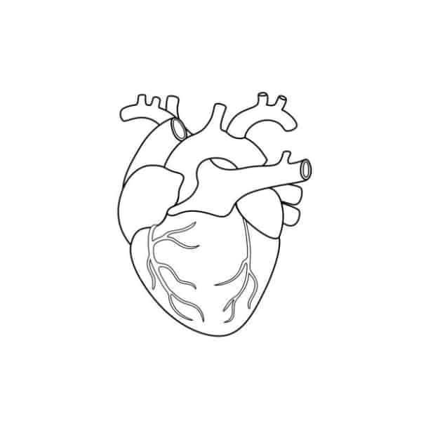 Desenho de Coração para imprimir