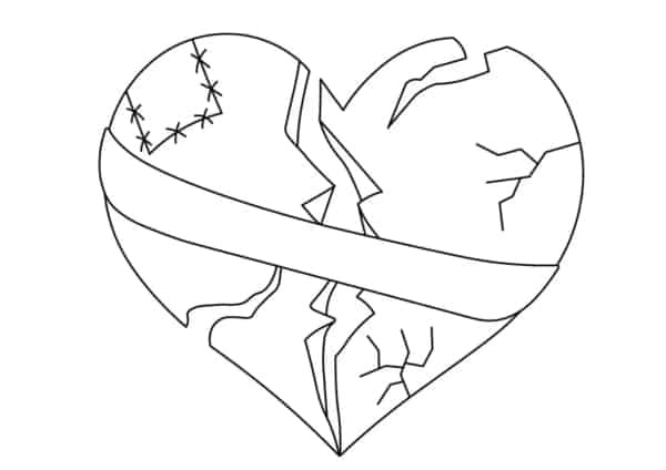 Desenho de Coração para imprimir