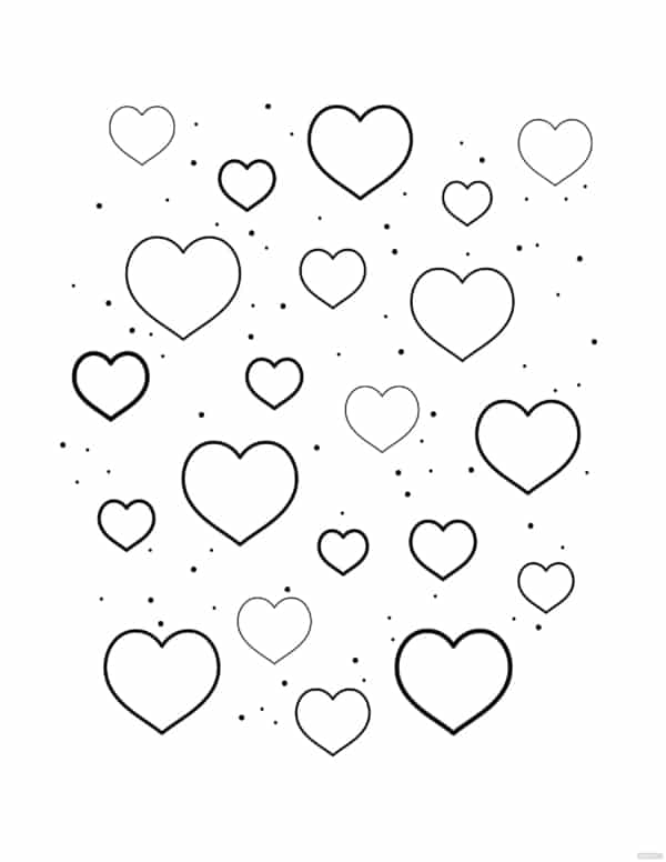 Desenho de Coração para imprimir