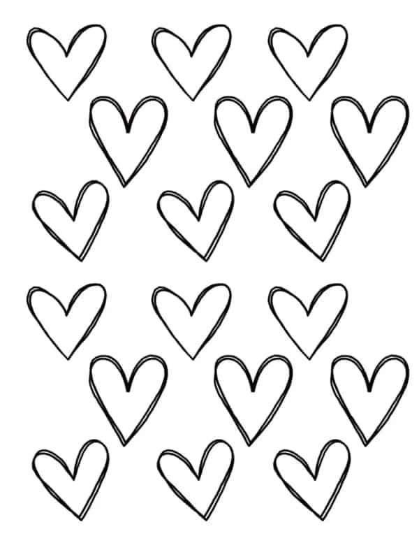 Desenho de Coração para imprimir