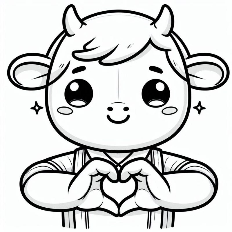 Desenho de Coração para imprimir