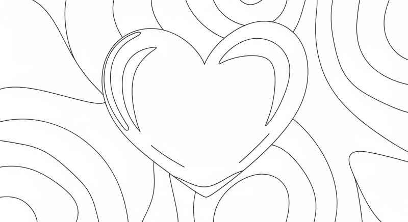 Desenho de Coração para imprimir