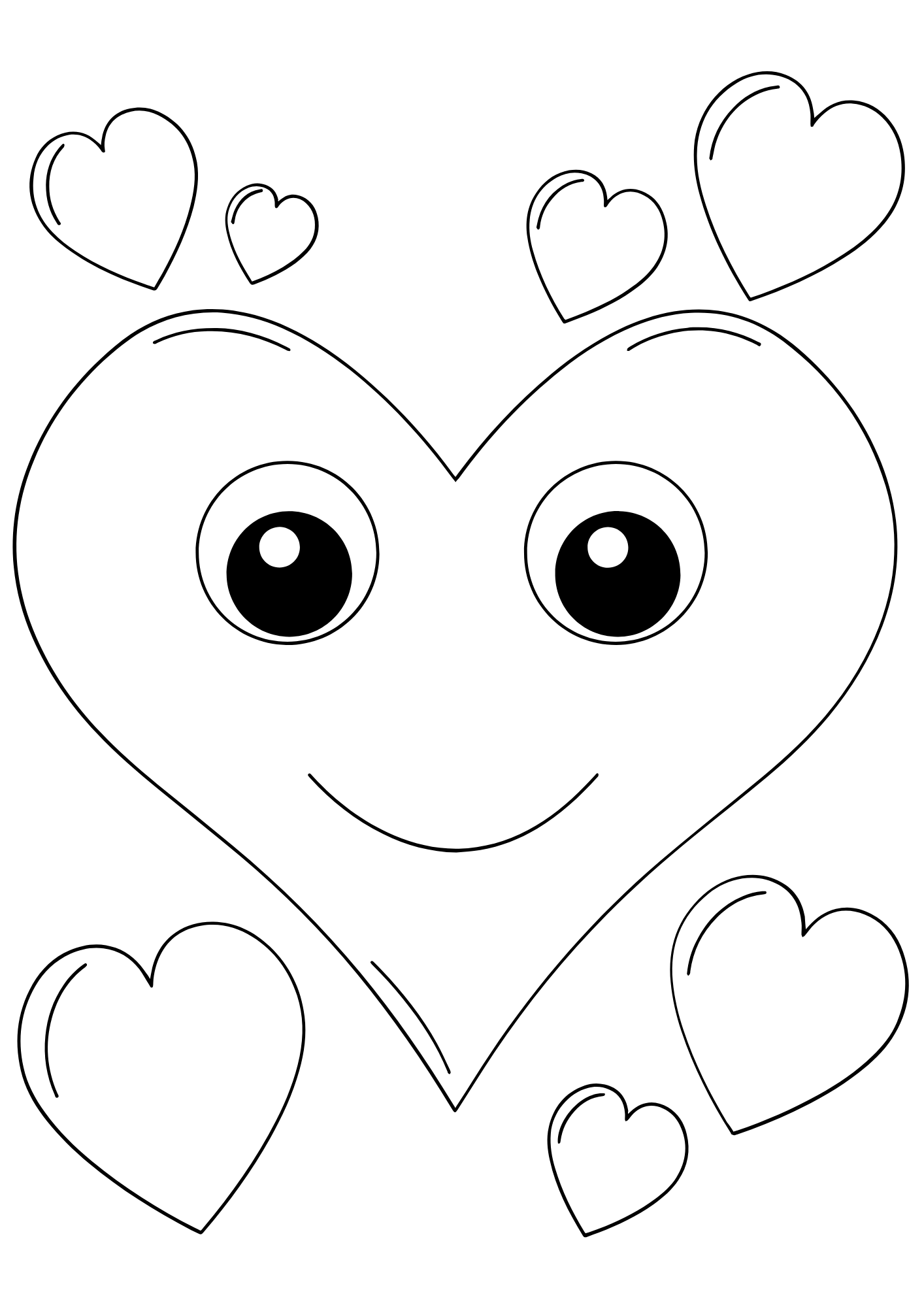 Desenho de Coração para imprimir